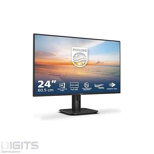 MONITOR PHILIPS 23.8" IPS FHD 100HZ 4MS VGA HDMI MULTIMEDIALE 24E1N1100A