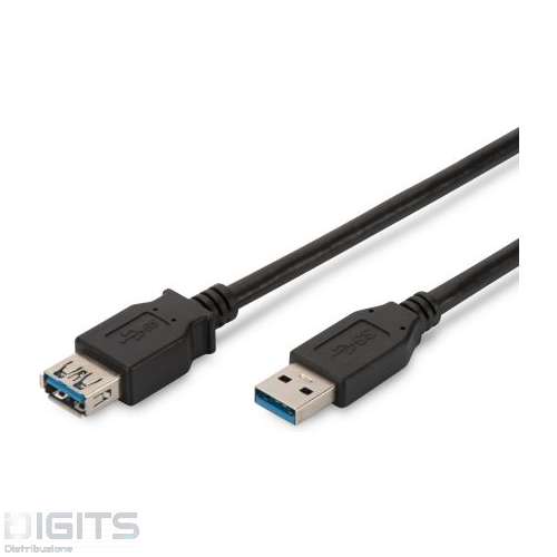 Cavo USB 3.0 A/A M/F 3.0mt NERO