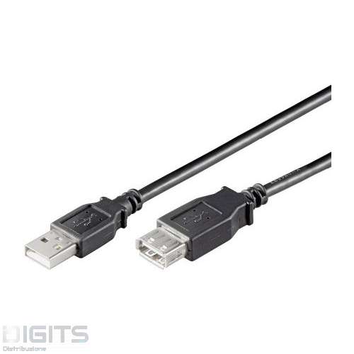 Prolunga USB 2.0 A/A M/F 1.8mt EC1066