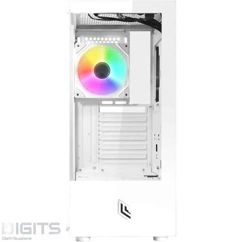 Case Atx Noua Nexus P200 Bianco 0.5mm SPCC 2*USB3.0/2.0 1*Fan Argb Front & Side Glass