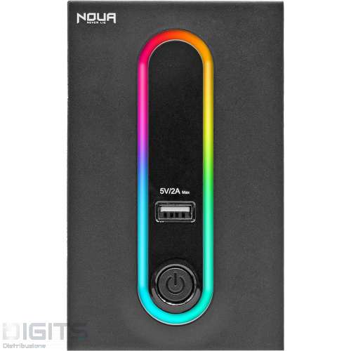 Ups 600VA Gruppo Di Continuità Noua Zeus RGB ULP600VA Line Interactive 360W Onda Sinusoidale Simulata 2*Uscite Shuko + USB 5V/2A