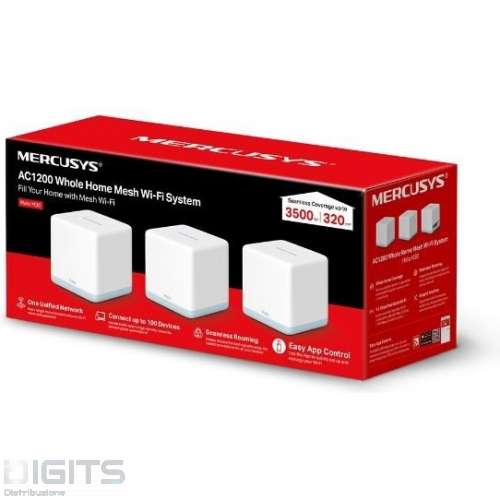 SISTEMA MESH Wi-Fi 6 AX1800  MERCUSYS 3PZ - Halo H70X(3-pack)