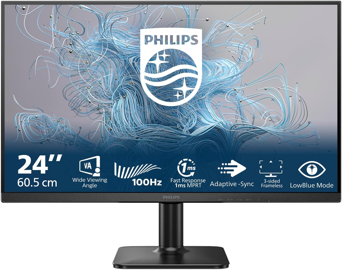 MONITOR PHILIPS 23.8" 24E21N VGA HDMI 1MS 100HZ