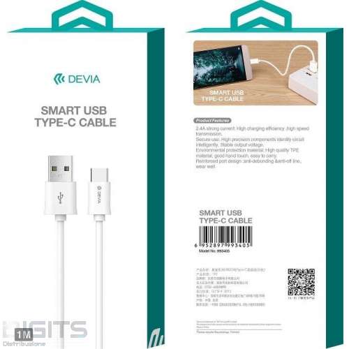 Cavo Devia Smart da USB a Tipo C 1 Metro