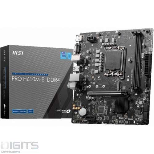 MB MSI H610, PRO H610M-E DDR4,
LGA 1700 2DDR4 1PCI-Ex16 1PCI-Ex1 1M.2 4SATA3