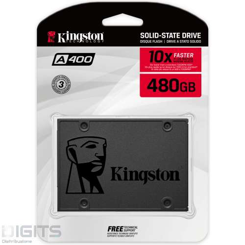 KINGSTON SSD 480GB 2.5" SOLID STATE A400 SA400S37/480GB