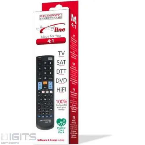 JOLLYLINE TELECOMANDO UNIVERSALE MADEFORYOU 4:1 SERIE 7001 BLACK