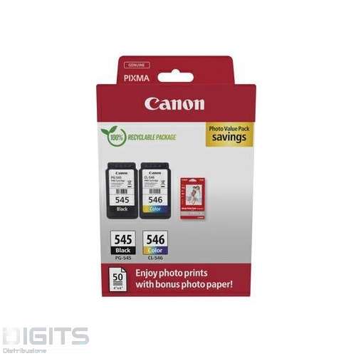 CANON MULTIPACK PG-545/CL-546 + CARTA FOTOGRAFICA