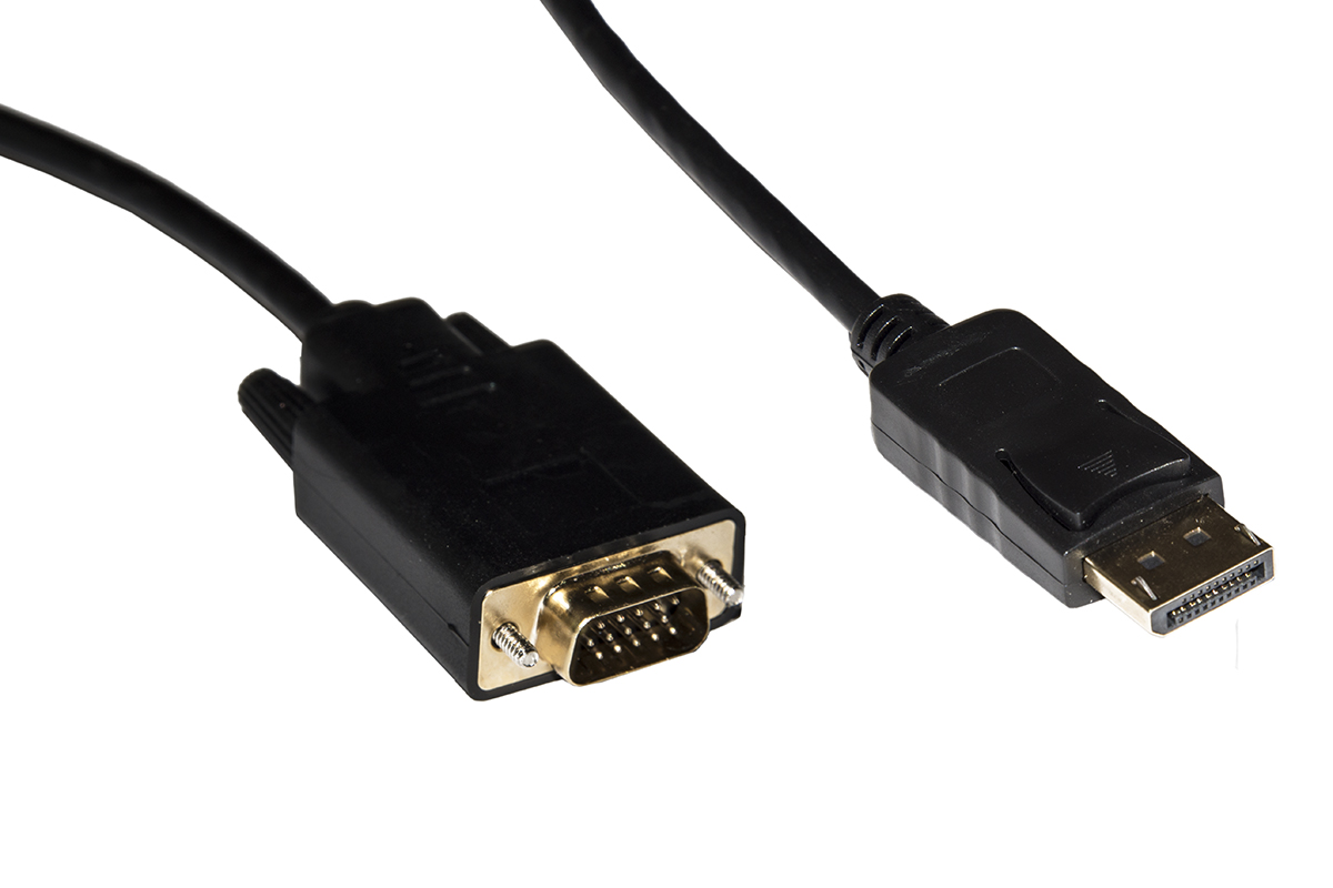 CAVO DISPLAYPORT 1.2 MASCHIO - VGA 15 POLI MASCHIO CONTATTI DORATI MT 1