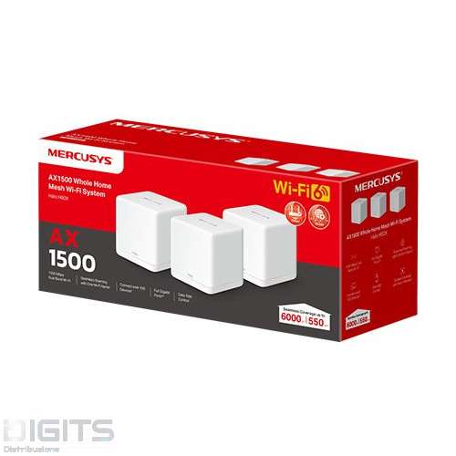 Sistema Mesh Wi-Fi 6 AX1500 3 Pack Mercusys