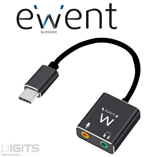 Adattatore Audio USB-C a 2x3.5mm