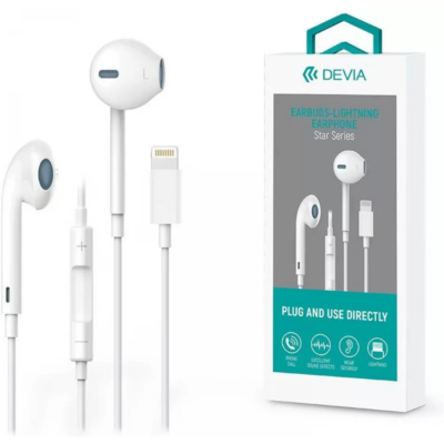 Auricolari compatibili Apple Lightning con controlli e microfono