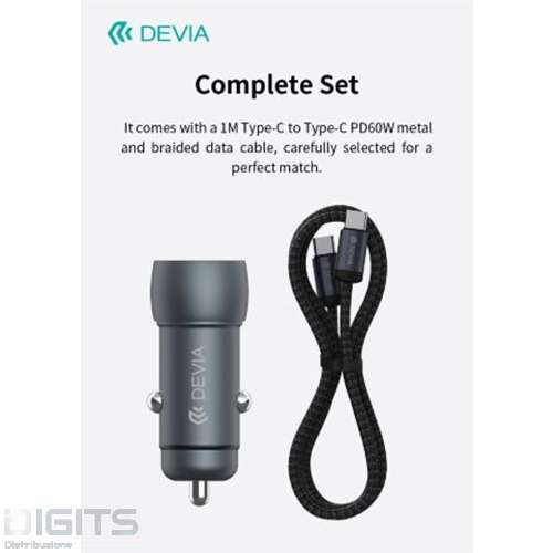 Caricabatterie per auto Super veloce Serie PD30W + QC3.0 18W con cavo Type-C Type-C