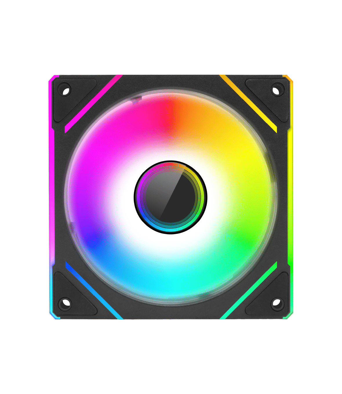 VENTOLA NUWO SORA 120MM BLACK 1100 RPM 3*HALO MIRROR