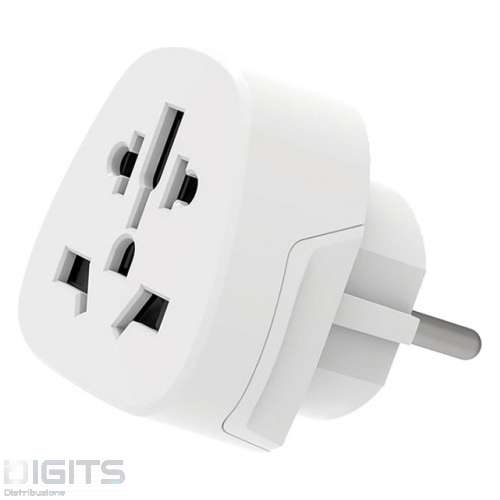 Adattatore viaggio da Mondo a EU, Max 16A,250V, 10A 250V Bianco