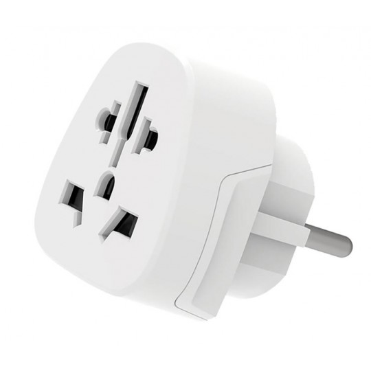Adattatore viaggio da Mondo a EU, Max 16A,250V, 10A 250V Bianco
