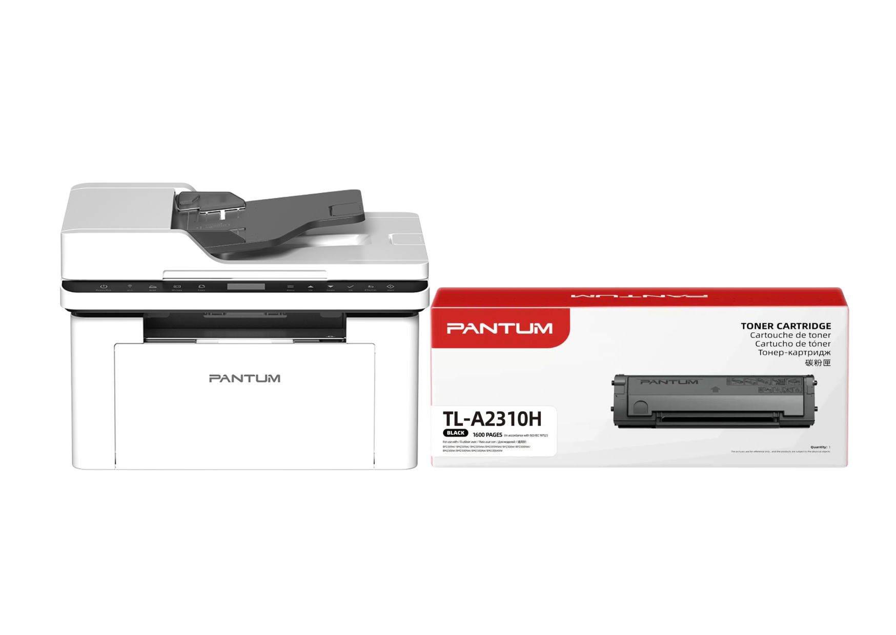 MULTIFUNZIONE PANTUM BM2300AW + TONER PANTUM NERO ORIGINALE PL-A2310H 1.600 PAG WHITE BOX