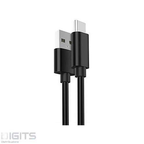 Cavo USB 2.0 Tipo A/C M/M, 1m, PD18W, 480Mbps, PVC, nero