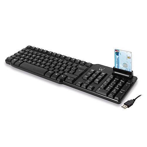 Tastiera USB con Lettore Smart Card Integrato, 12 tasti multimediali, Layout IT