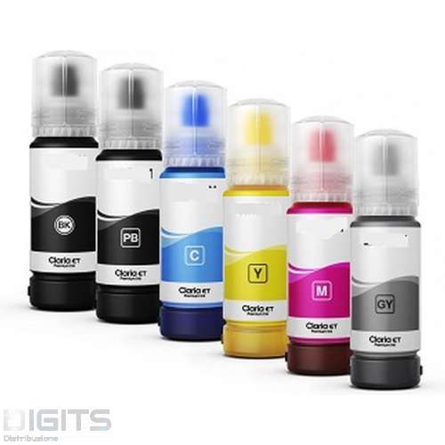 Boccetta Compatibile Giallo Pigment Epson Ecotank Et-8500 8550 70Ml C13T07B440