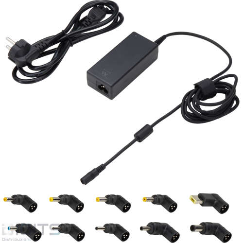 Alimentatore Per Notebook 65W Automatico Con 10Tips (4, 5, 7, 12, 13, 26, 27, 28, 30, 31)