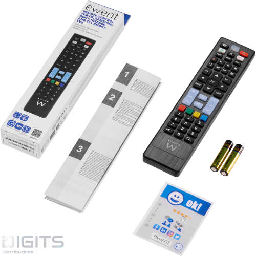 Telecomando Per Tv Lg Samsung Sony Hisense, Tcl Ed Altri (2X Aaa Included) Ready To Use