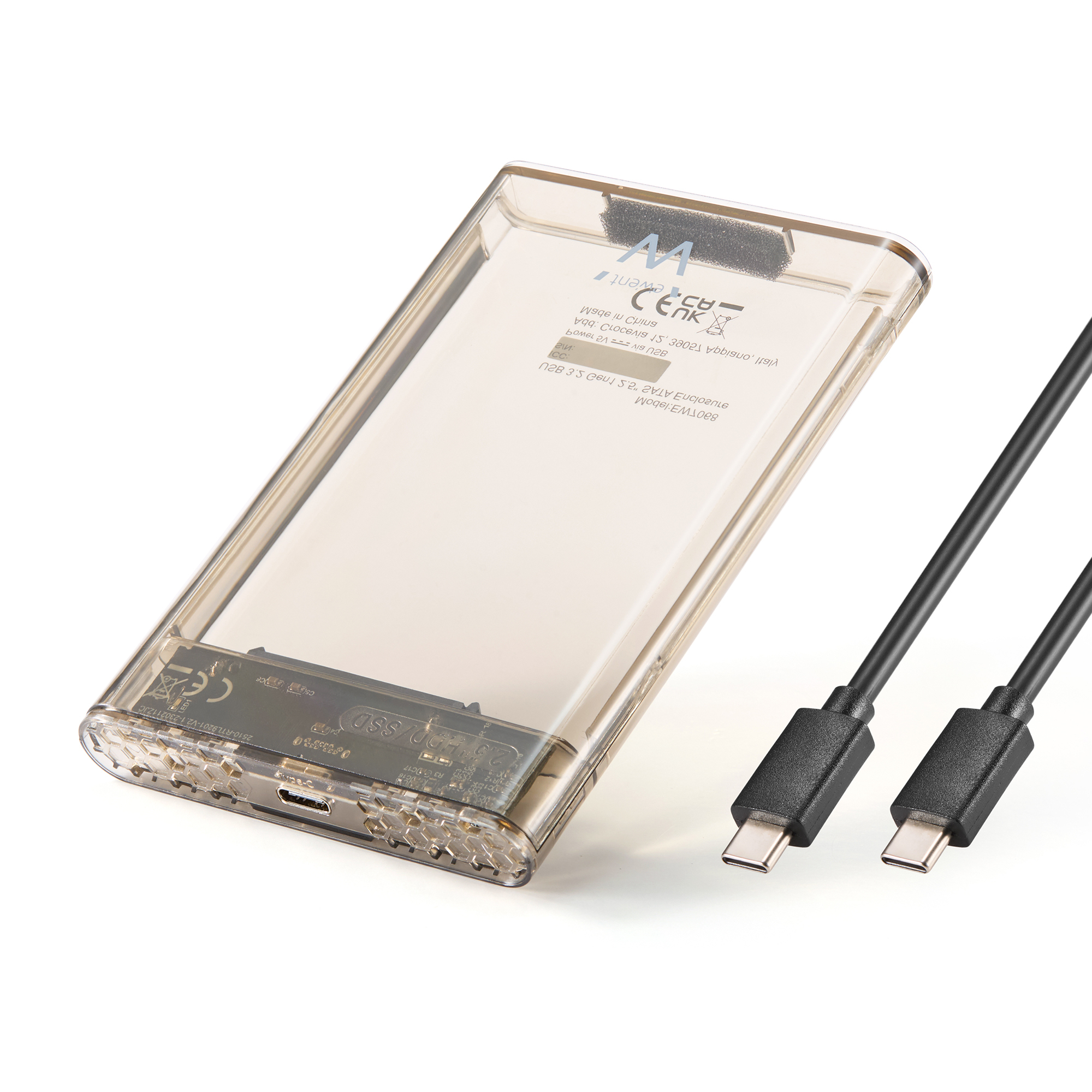 Box Usb 3.2 Gen1 5Gbps Per Hdd Ssd
Sata 2.5", Cavo Usb-C, Nero