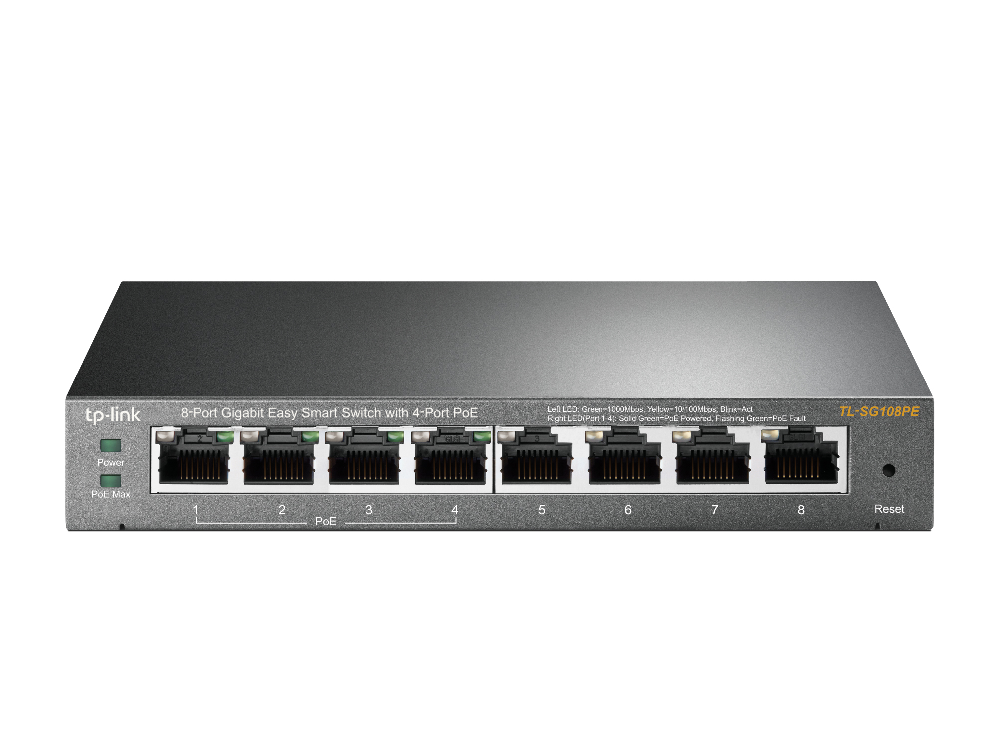 Switch 5 Porte 10 100 1000+Poe Mercusys Ms105Gp