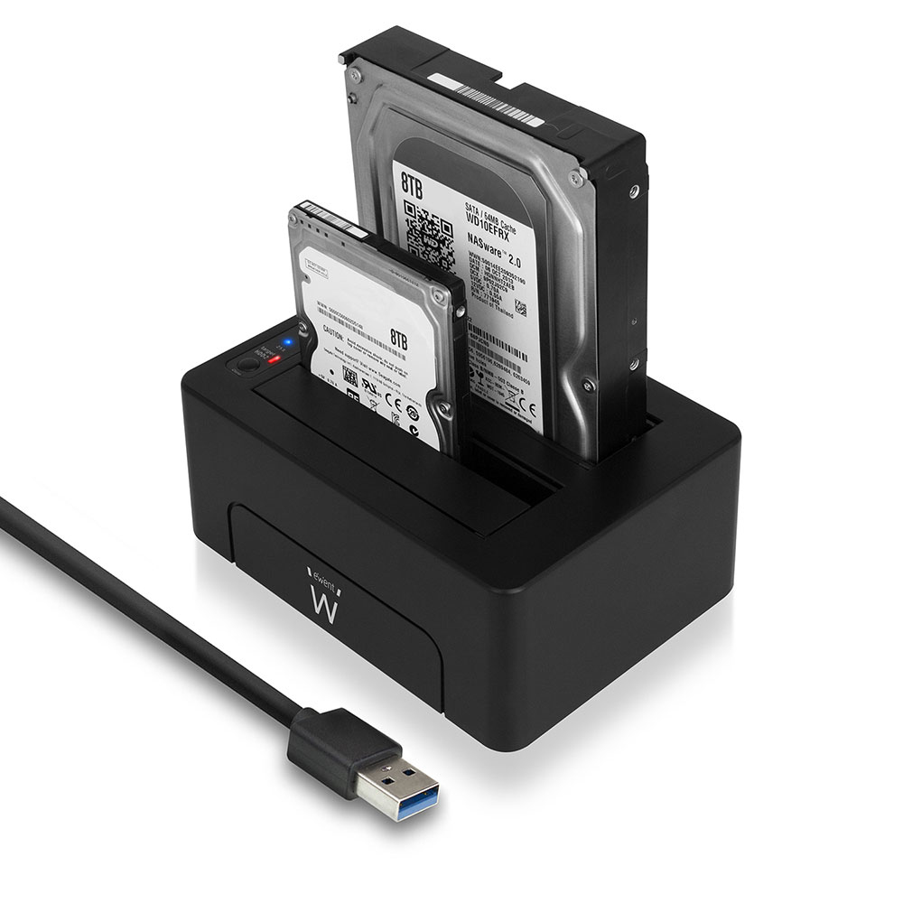 ad49f9783b29c6663832bae7a6a9fc45a9adf7a7-1.jpg Docking station USB 3.2 Gen1 (USB3.0) per 2 HDD/SSD SATA da 2,5 pollici e 3,5 pollici - immagine 1