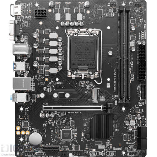 Mb Msi H610, Pro H610M-E Ddr4 Lga 1700 2Ddr4 1Pci-Ex16 1Pci-Ex1 1M.2 4Sata3
