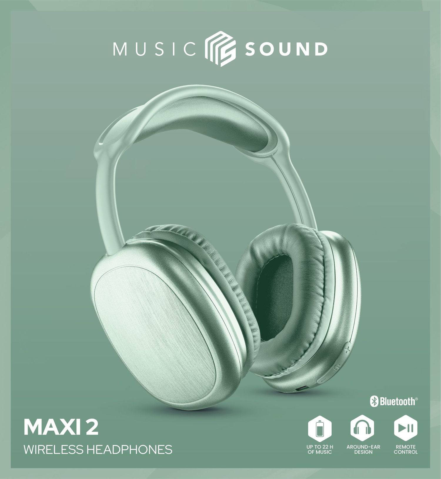 CUFFIA BLUETOOTH CON CAPSULE MAXI 2 GREEN