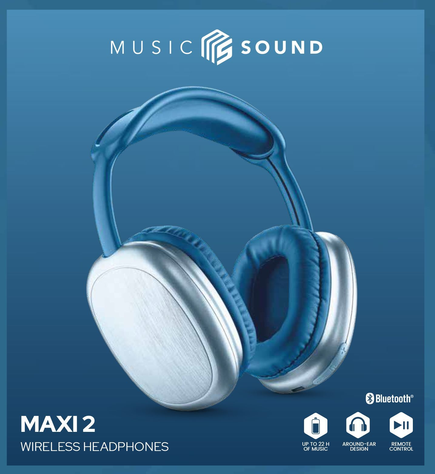 CUFFIA BLUETOOTH CON CAPSULE MAXI 2 BLUE