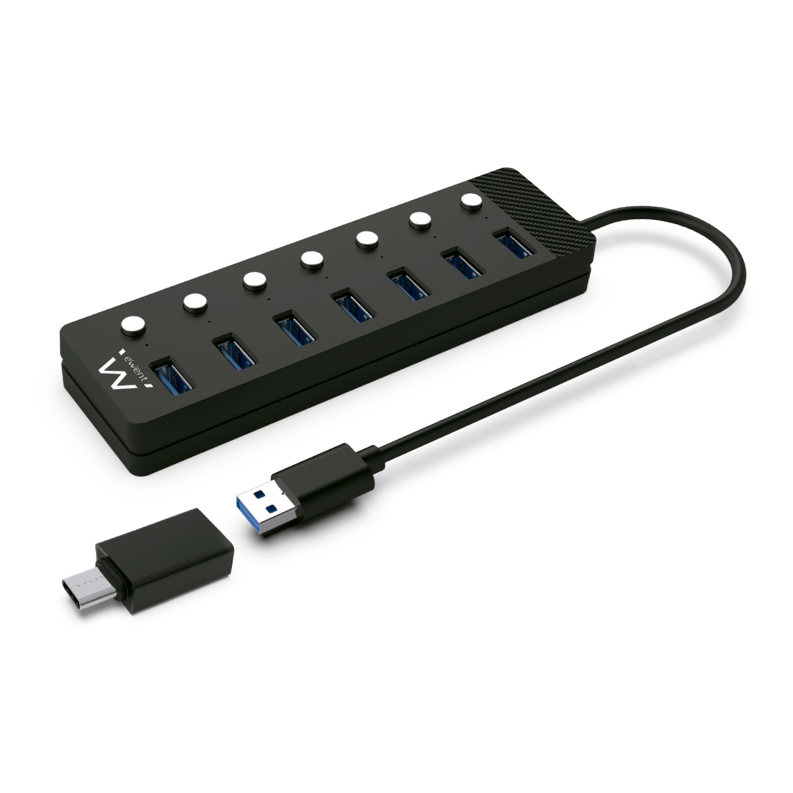 Hub USB-A-C 7 porte,switch ON/OFF