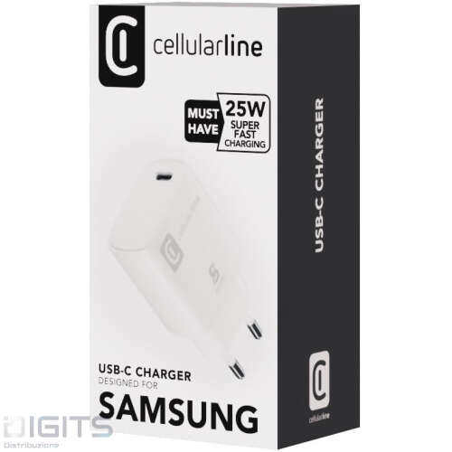 Caricabatterie Rete Usb-C 25W Small Per Samsung