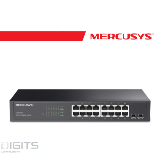 Switch Mercusys 16 Porte Gigabit Ms116Gs Desktop Rackmount