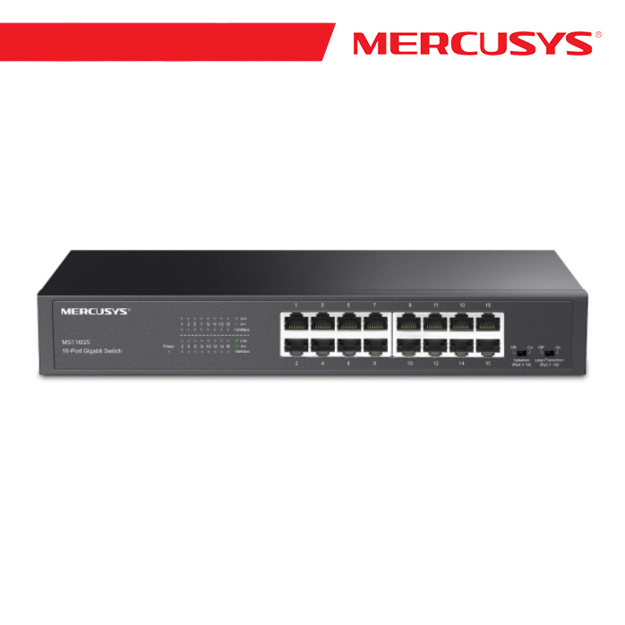 Switch Mercusys 16 Porte Gigabit Ms116Gs Desktop Rackmount