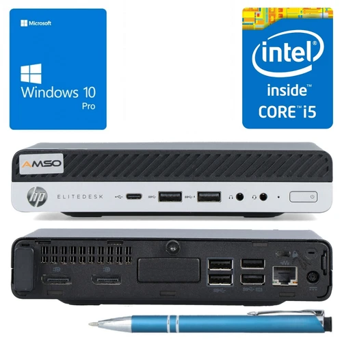 Pc Ricondizionato Mini Hp Elitedesk 800 G5 Tiny I7-8Th Ram 16Gb Ssd 256Gb  Windows 11 Pro