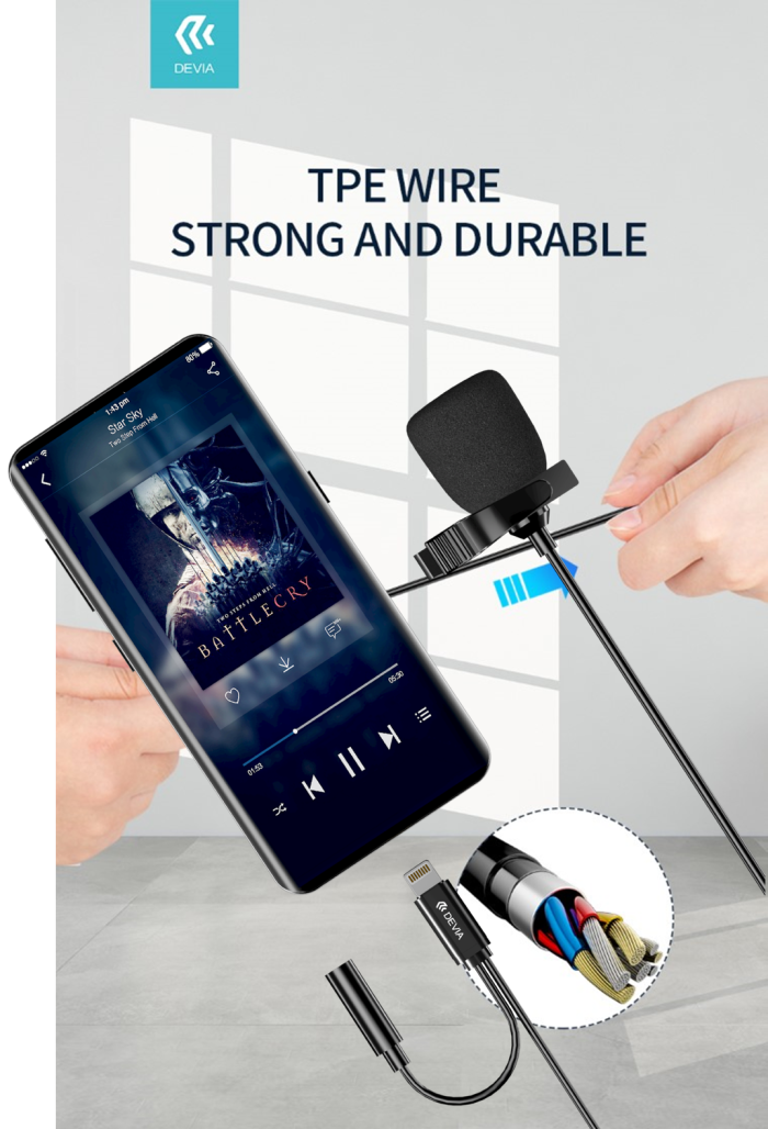 Microfono Per Smartphon A Filo E Connettore Lightning Apple
