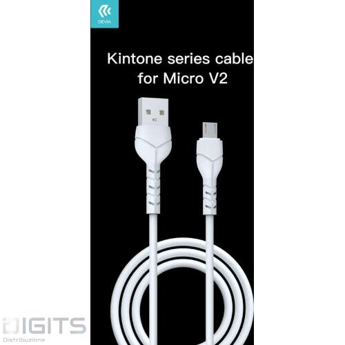 Kintone Cavo Micro Usb 5V 2.1A 1Mt Carica e dati Bianco