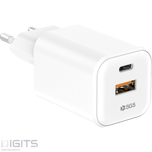 Caricatore Da Casa - Usb-C Pd Gan 65W - Dual Usb A Usb C