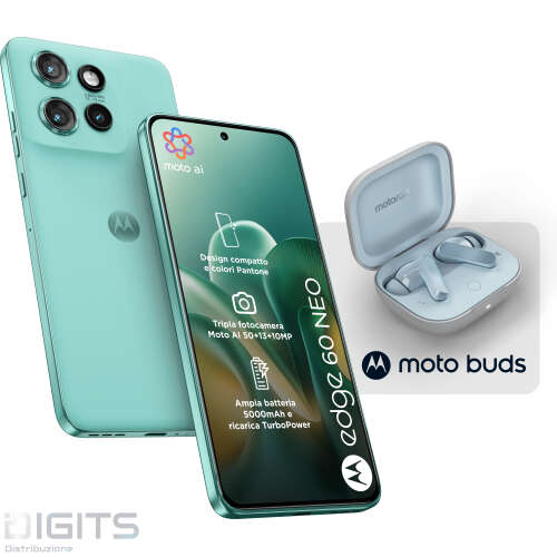 Smartphone Motorola Moto Edge 60 Neo 5G 8+256Gb Bundle Motobuds Pantone Frostbite Italia