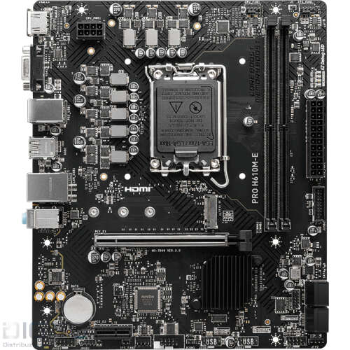 Mb Msi Pro H610M-E LGA1700 2xDDR5 1xHDMI Micro Atx