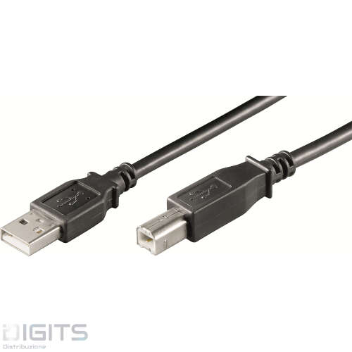 Cavo Usb 2.0 A B M M 3.0Mt Nero Ec1005