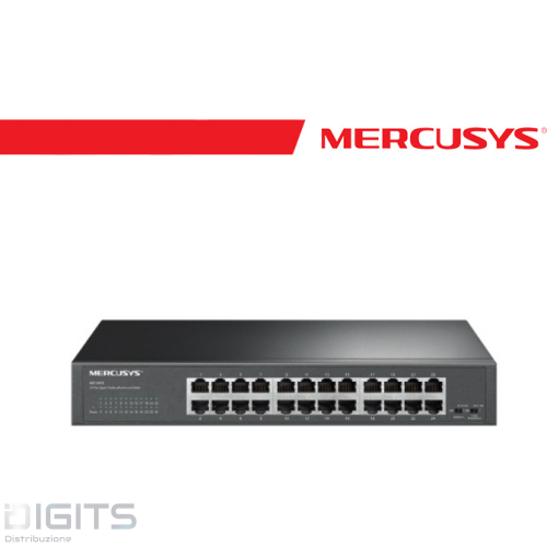 Switch Mercusys 24 Porte Gigabit Desktop Rackmount  Ms124Gs